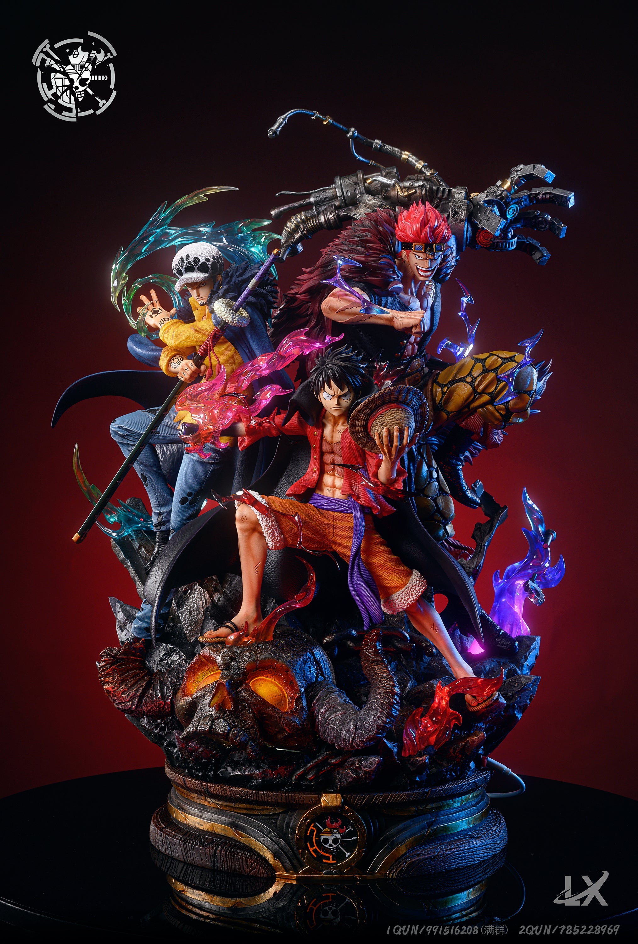 LX-Studios' One Piece The Three Captains- Luffy, Law, Kid -  超新星海贼王三船长（路飞，罗，基德)